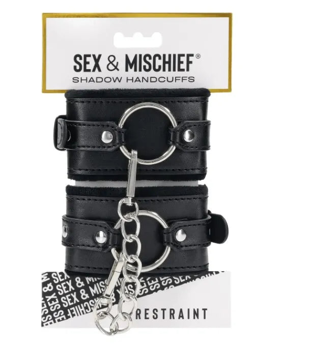 Shadow Handcuffs – Faux Leather Restraint Handcuffs > Bondage Gear > Handcuffs