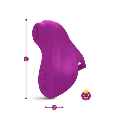 Carlee Rechargeable Finger Vibrator with 10 Tapping Modes Berry Suction Stimulator