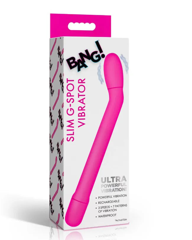 Slim G-Spot Vibrator – Rechargeable 3 Speeds 7 Patterns Vibrator Pink > Vibrators > G-Spot