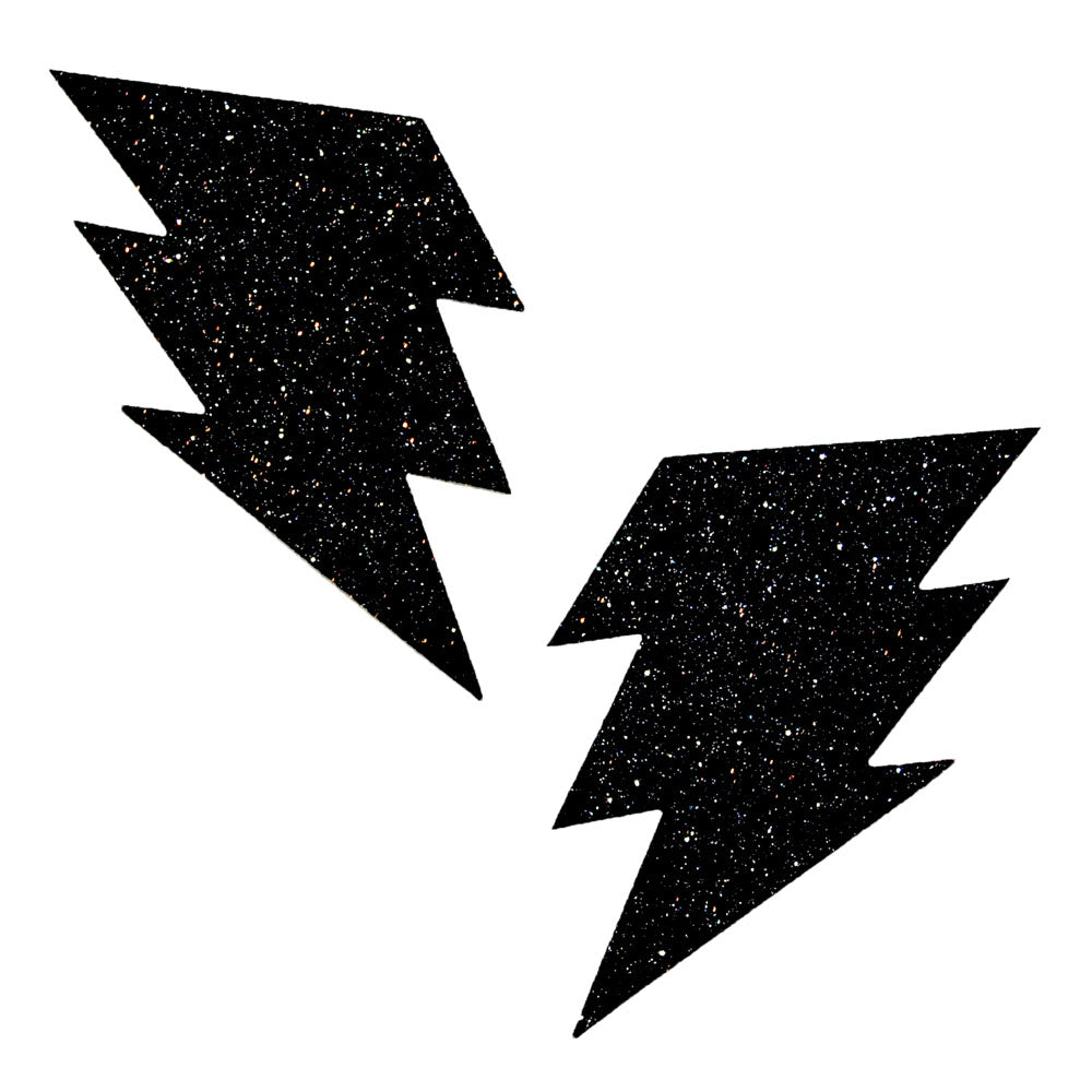 Nipztix Glitter Lightning Bolt Pasties – Glitter Pasties Set of 2 Secondary image