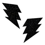 Nipztix Glitter Lightning Bolt Pasties – Glitter Pasties Set of 2 Black > Clothes > Pasties