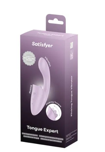 Satisfyer Tongue Expert (Violet) – USB Rechargeable 18 cm Silicone Vibrator > Sex Toys For Ladies > Clitoral Vibrators and Stimulators