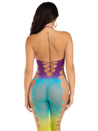 Ombre Footless Bodystocking (Ocean) – Seamless One Size Lingerie > Clothes > Bodies and Playsuits