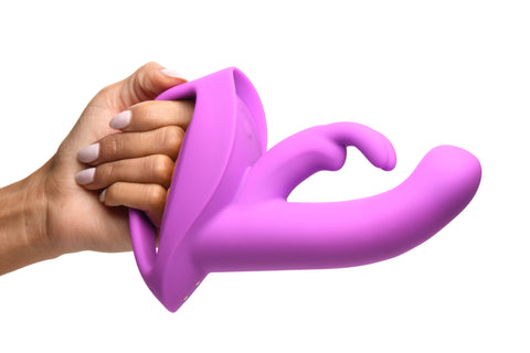 Come Hither Silicone Rabbit Vibrator for Clitoral and G-Spot VIBRATORS-RABBIT-MULTI