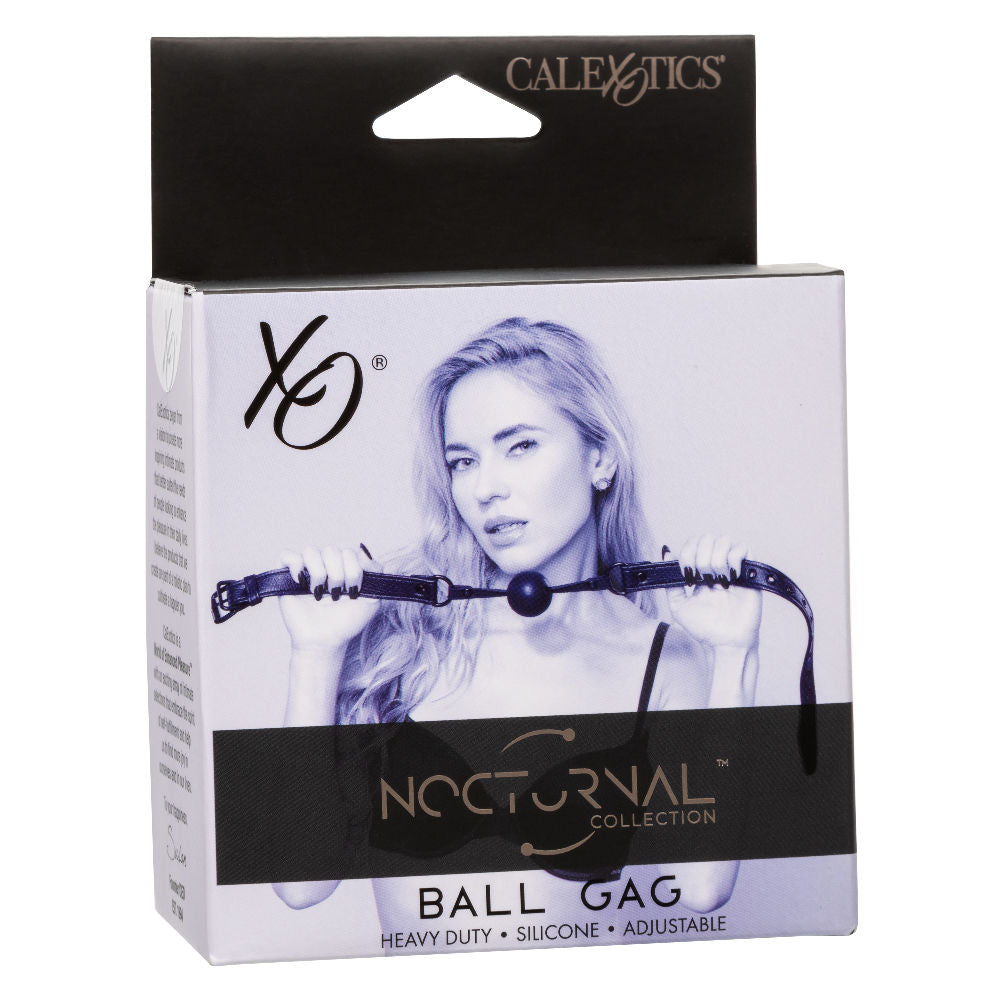 Nocturnal Collection Black Ball Gag Silicone Restraint Toy Black Gags