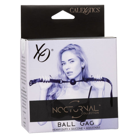 Nocturnal Collection Black Ball Gag Silicone Restraint Toy Black Gags