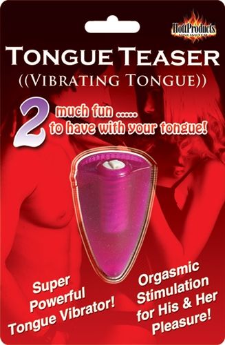Tongue Teaser Vibrating Tongue Stimulator with Stretchy Silicone Pink STIMULATORS