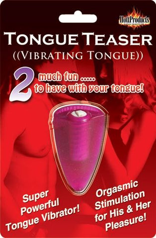 Tongue Teaser Vibrating Tongue Stimulator with Stretchy Silicone Pink STIMULATORS