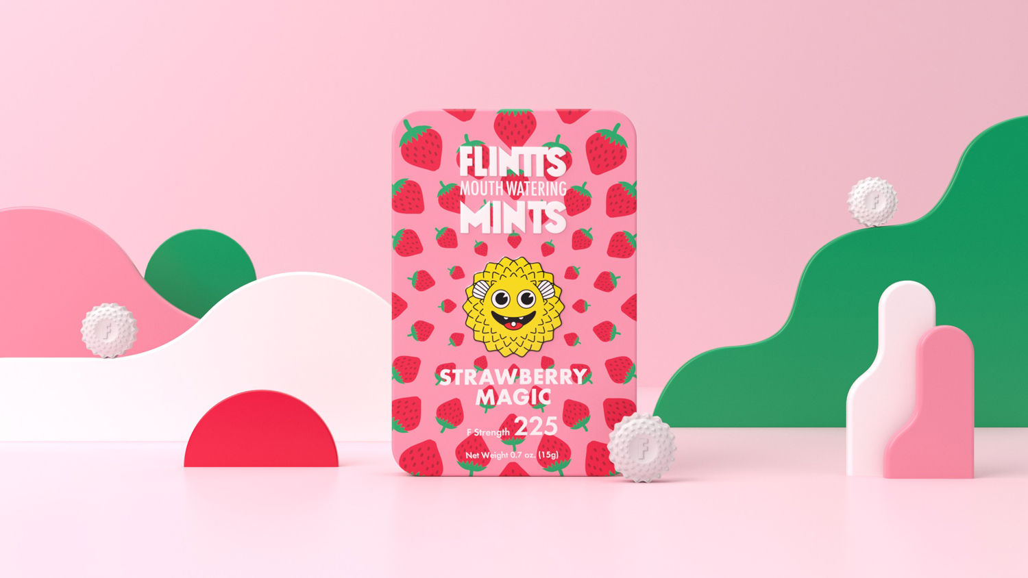 Flintts Strawberry Magic Mouth Watering Mints for Intimacy Oral Gels & Sprays