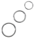 Metal C Ring Set – Slim Metal Cock and Ball Rings Set Silver > Cock Ring > Metal