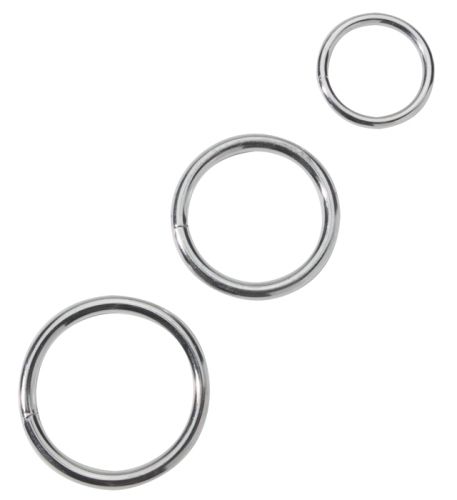 Metal C Ring Set – Slim Metal Cock and Ball Rings Set 1 1/4 inch - 2 Inch Silver > Cock Ring > Metal