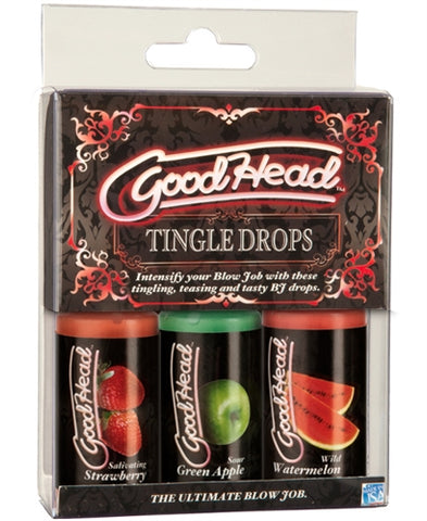 Goodhead Tingle Drops Strawberry Apple Watermelon 3 Piece Set Default Title > Relaxation Zone > Edible Treats