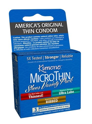 Kimono Microthin Sheer Variety Pack - 3 Pack Default Title > Essentials > Condoms Main image