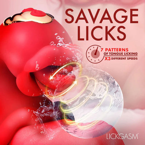 Lickgasm Lick Lasher (Red) – Dual-Action Licking Vibrator Vibrators