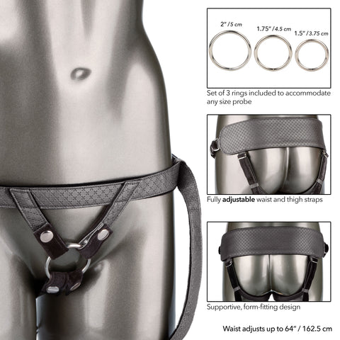 Her Royal Harness Regal Princess Crotchless Harness Pewter Harnesses & Strap-Ons
