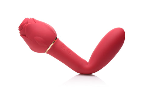 Bloomgasm Sweet Heart Rose Suction and Vibrator Toy Pink Rose Stimulators