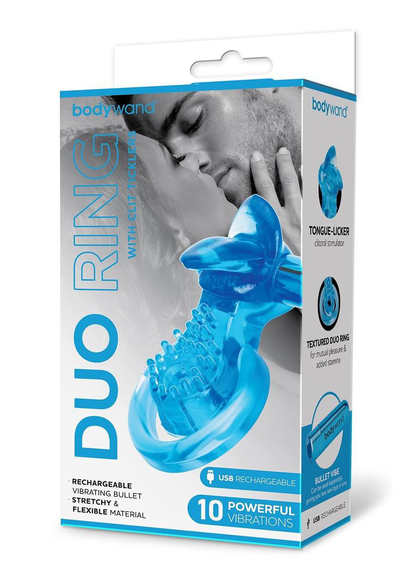 Bodywand Duo Ring with Clit Tickler > Cock Ring > Vibrating