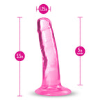 B Yours Plus Clear Suction Cup 5" Dildo Soft Realistic Feel > Dildos > Slim Dildos