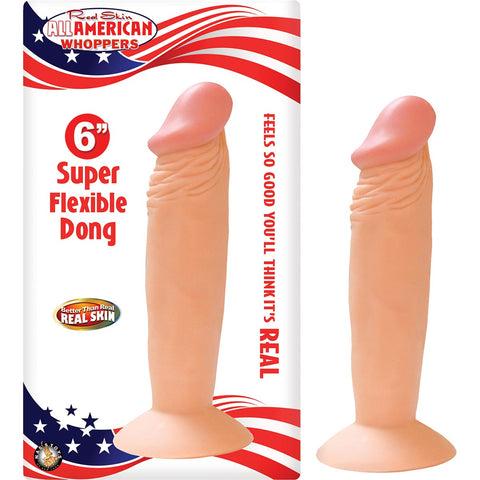 All American Whoppers Realistic 6 Inch Suction Cup Dong Beige > Dildos > Slim Dildos