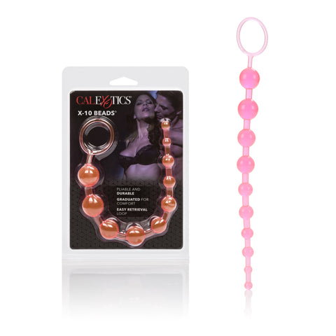 X10 Anal Beads Silicone Graduated Pleasure Toy For Couples 13 Inches Pink > Anal Range > Anal Beads