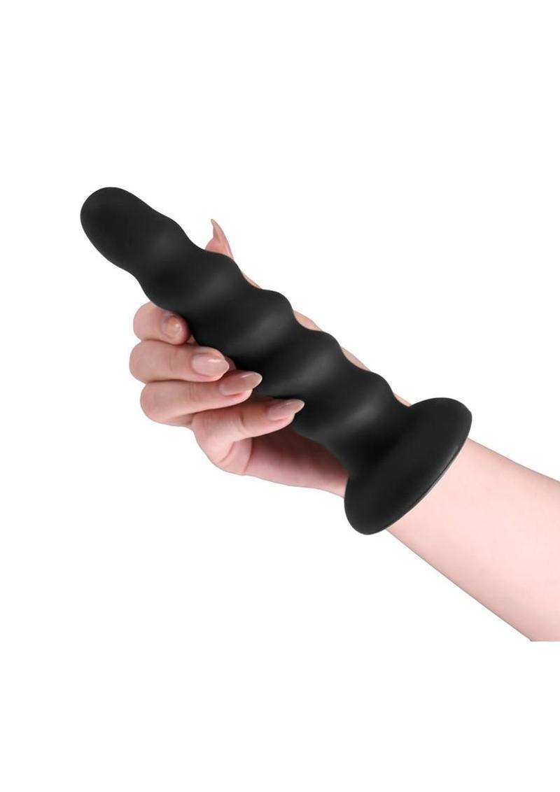 Colours Twist Waterproof Silicone Suction Cup Dildo – 6.5 Inch - Black > Dildos > Realistic Dildos