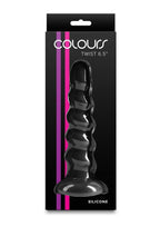Colours Twist Waterproof Silicone Suction Cup Dildo – 6.5 Inch - Black > Dildos > Realistic Dildos