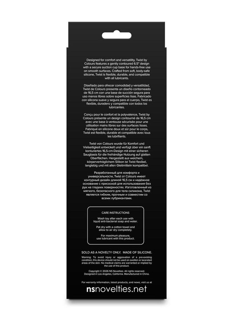 Colours Twist Waterproof Silicone Suction Cup Dildo – 6.5 Inch - Black > Dildos > Realistic Dildos