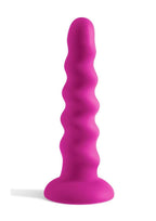 Colours Twist Silicone Suction Cup Dildo – 6.5 Inch Waterproof - Purple > Dildos > Realistic Dildos