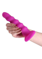 Colours Twist Silicone Suction Cup Dildo – 6.5 Inch Waterproof - Purple > Dildos > Realistic Dildos
