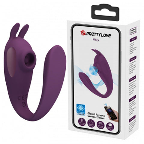 Shey Global App Controlled C-Shaped Vibrator for Couples VIBRATORS-RABBIT