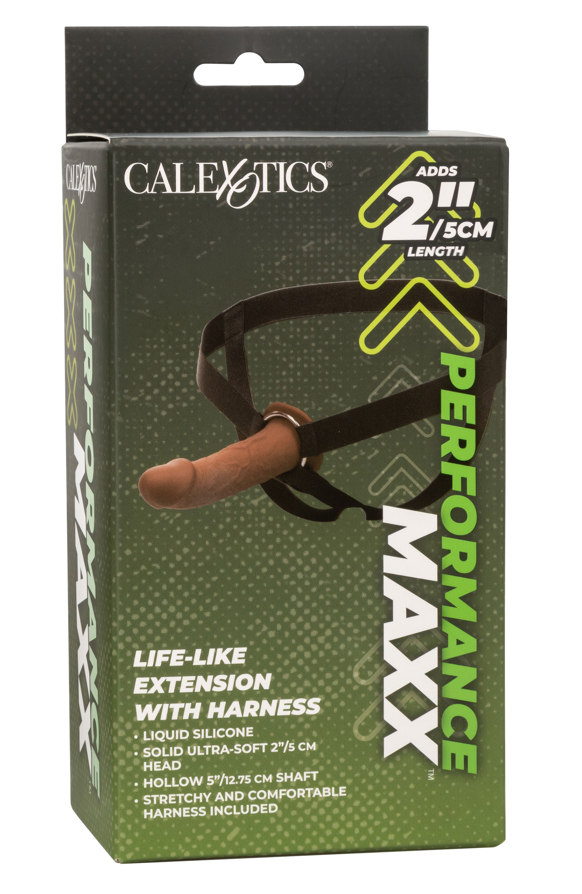 Performance Maxx Life-Like Extension with Harness Brown 2 Inch Length STRAP-ONS