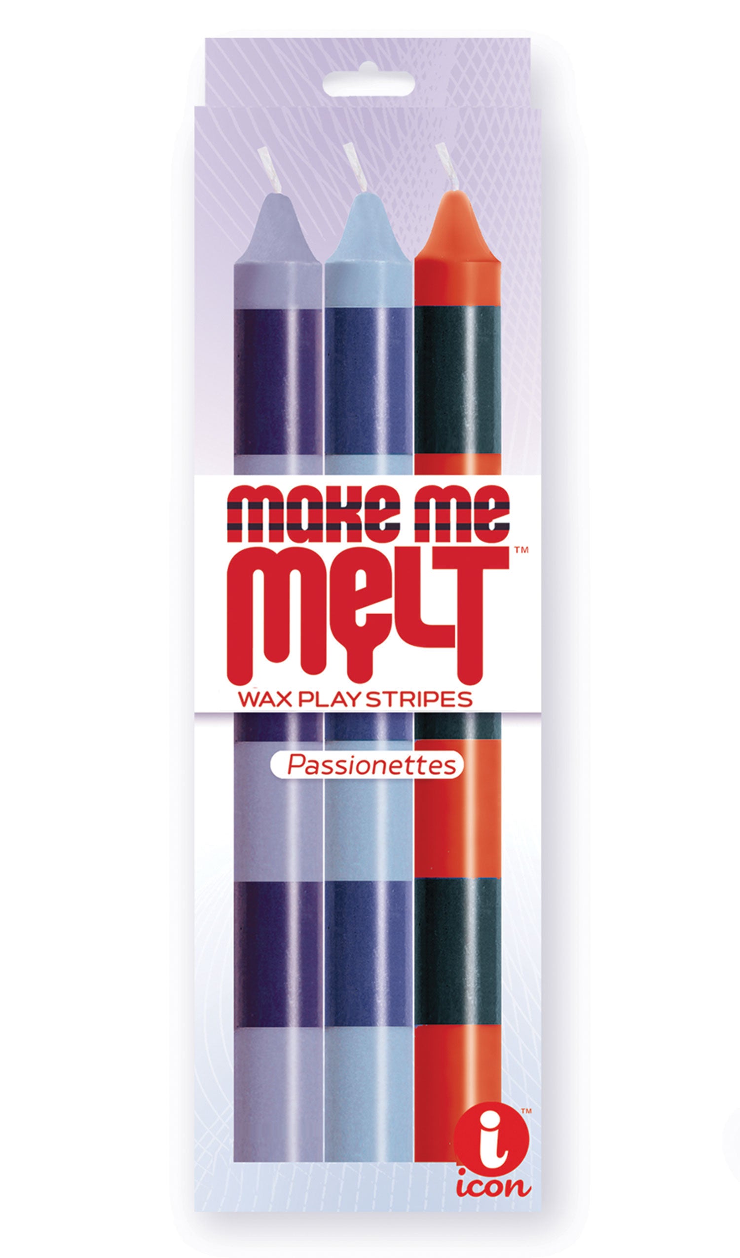 The 9's Make Me Melt Drip Candle 3-Pk, Passionettes 20cm Long Multi Drip Candles