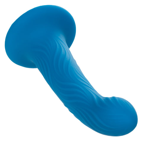 Wave Rider Ripple Blue G-Probe Dildo with Wavy Texture Dongs Neutral