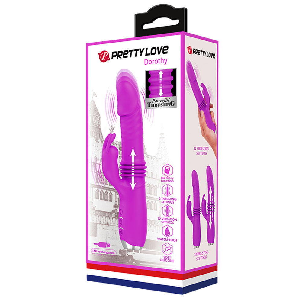 Pretty Love Dorothy Thrusting Rabbit Vibrator Purple VIBRATORS-RABBIT