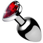 Red Heart Gem Small Anal Plug Lightweight Aluminum > Anal Range > Jewel Butt Plugs
