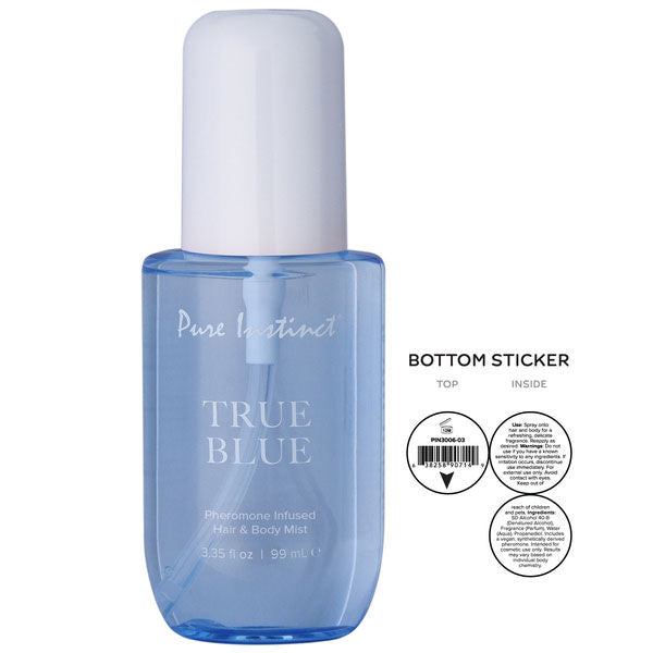 Pure Instinct True Blue – 3.35oz Pheromone Hair and Body Mist Secondary image