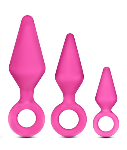 Candy Rimmer Kit Fuchsia – Three Size Silicone Plugs Beginner Anal Play Kit Pink > Anal Range > Butt Plug Kits