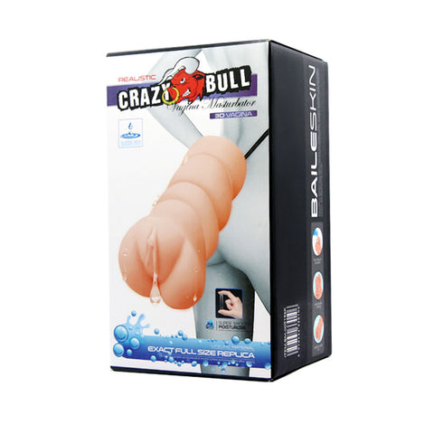 Crazy Bull Vagina Stroker Realistic Skin Tone Strokers - Manual
