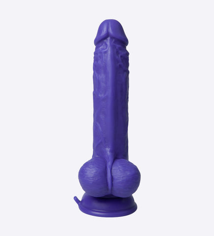 Thruster Baller Realistic Liquid Silicone Thrusting Dildo Purple
