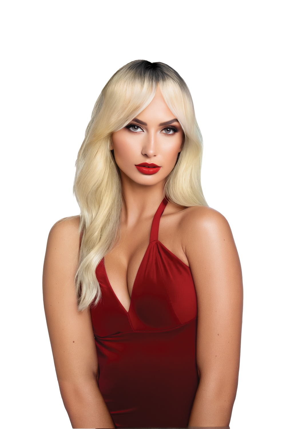 Margot Premium Stylable Blonde Black Wig With Soft Waves > Clothes > Wigs