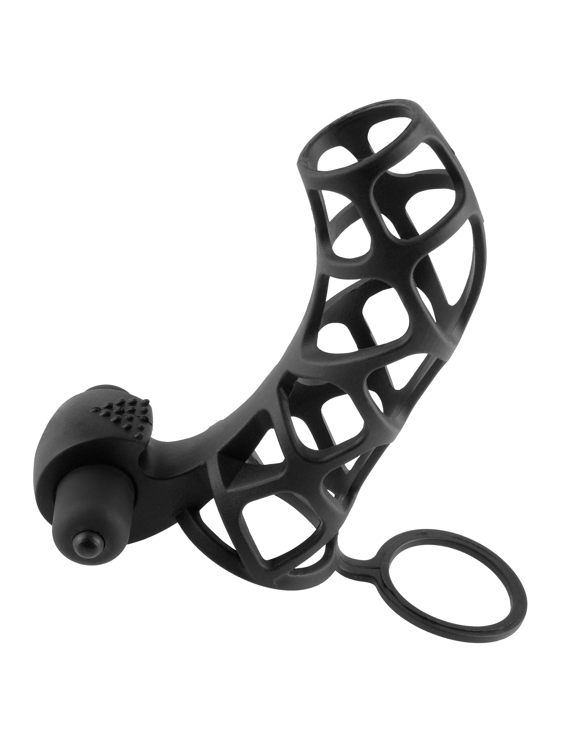 Fantasy Extreme Silicone Power Cock Cage with Ball Strap Black Cages