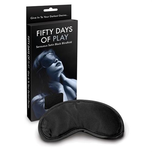 Fifty Days of Play Black Blindfold Adult Intimacy Accessory Black Blindfold