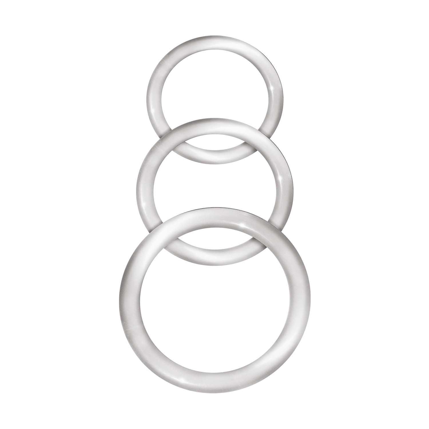 Enhancer Silicone Cockrings - Clear Clear COCK RING Set