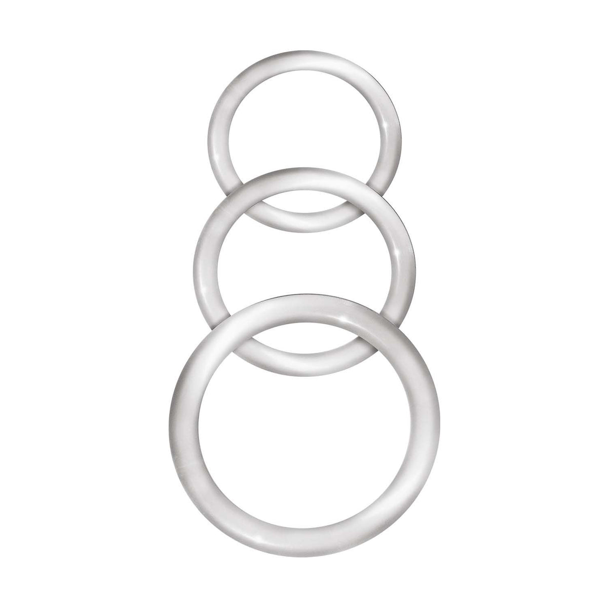 Enhancer Silicone Cockrings - Clear Clear COCK RING Set