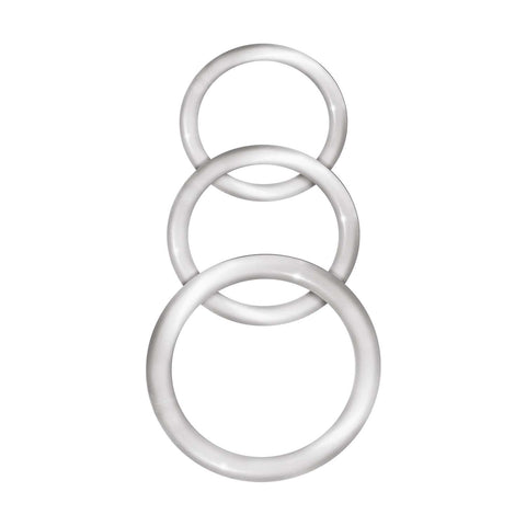 Enhancer Silicone Cockrings - Clear Clear COCK RING Set