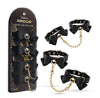 Temptasia Ardor Wrist and Ankle Restraints – Body-Safe Silicone Restraint Set Black > Bondage Gear > Restraints