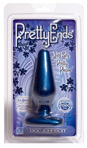 Doc Johnson Pretty Ends Small Iridescent Butt Plug Midnight Blue Butt Plugs