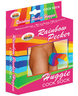 Rainbow Pecker Huggie Sock Erotic Clothing for Adult Intimacy Rainbow Gag Gifts & Novelties