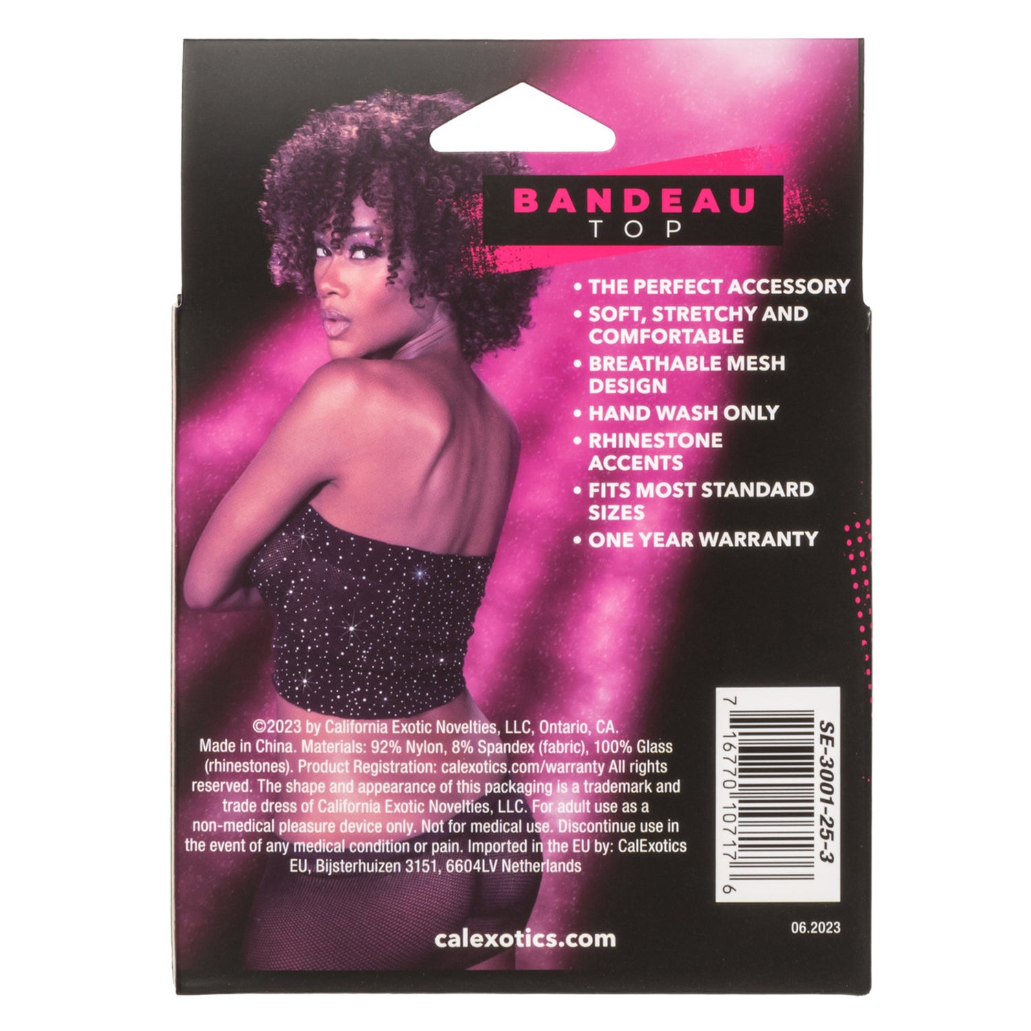 Radiance Black Rhinestone Mesh Bandeau Top – Stretchy Erotic Clothing > Clothes > Dresses and Chemises