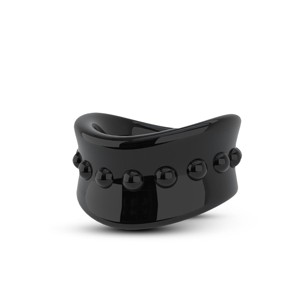 Stay Hard Beef Ball Stretcher Snug 1.5 Inch Black Adult Toy Ball Stretcher